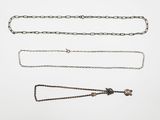 three different types of chains are shown on a white surface