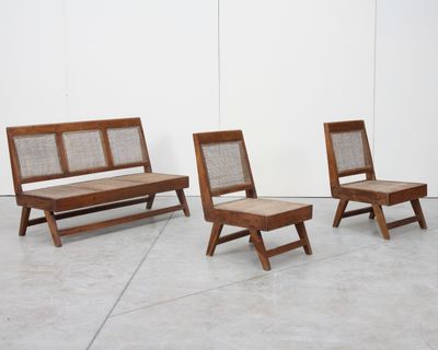 TRÈS RARE ENSEMBLE DE SALON, modèle de PIERRE JEANNERET (189…