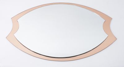 a mirror that is on the wall in the room