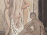 une image représentant un tableau où figure un groupe d'hommes nus