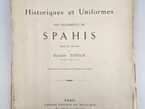a close up of a book on a table with a white background