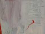 an image of a painting of a red object in a white room