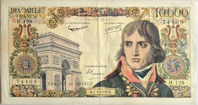 10 000 francs Bonaparte 5/6/1958, TTB+