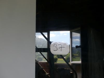a picture of a window with a number on it
