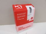 box of 100 % merino wool men ' s tights in red and white