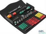 une image représentant une trousse à outils dans un étui noir sur fond blanc