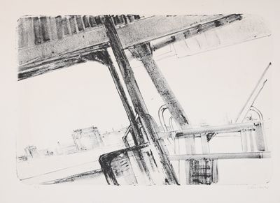 un dessin en noir et blanc d'un bateau dans l'eau