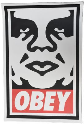 obey obey sticker on a white background