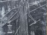 an image of a drawing of a woman holding a hourglass in her hand