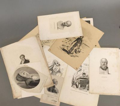 Importante réunion de gravures militaires et historiques des…