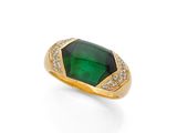 une bague en tourmaline et diamants, signée Van Cleef