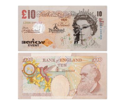 two bank notes with a picture of a man and a woman on them