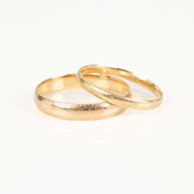 Lot de 2 alliances en or (750‰). - Photo 1