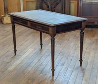 Table bureau, rectangulaire en bois de placage, bronze doré … (photo 2)