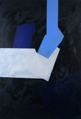 Perrine GRACE "Composition noir et blanc " acrylique sur toi…