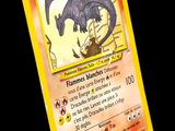 la carte est jaune et représente un dragon noir