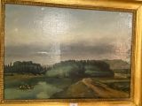 une image d'un tableau sur le mur d'une pièce