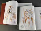 a book with a drawing of a man and a woman on it