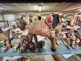 a lot of items on a table in a room