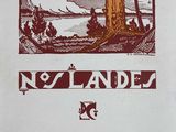 un vieux livre avec une image de phare en arrière-plan