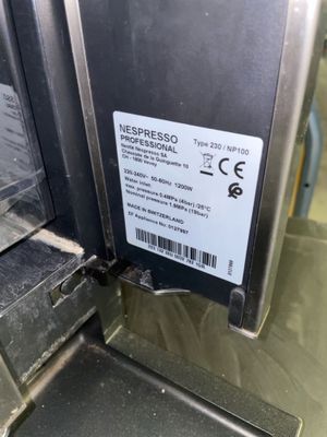 a machine that has a label on it that says espresso