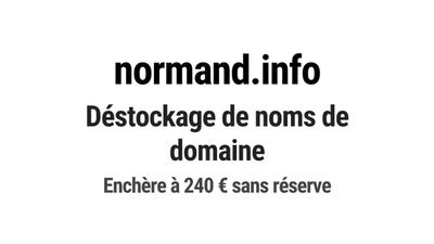 Nom de domaine normand.info. Catégorie: Tourisme et voyage.