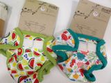three diapers that are sitting next to each other
