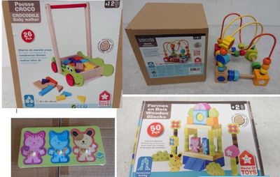 Lot de 4 jouets HOUSE OF TOYS composé de: 1 Chariot de march…