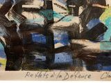 an image of a painting of a group of people sitting on a bench