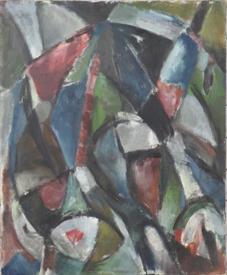 une image d'une peinture représentant un groupe de personnes à cheval