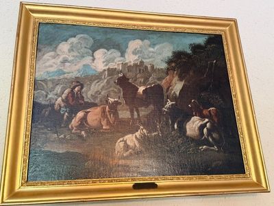 a picture of a painting on the wall of a room