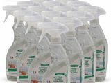 un lot de six flacons de nettoyant pour sanitaires sur fond blanc