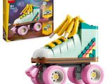 a toy truck with a skateboard on it and a box of legos in the background