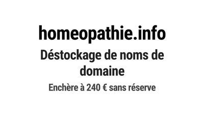 Nom de domaine homeopathie.info.