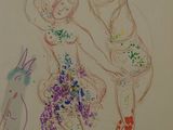 un dessin représentant une femme et un homme en train de danser ensemble