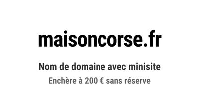 Nom de domaine maisoncorse.fr avec minisite associé.