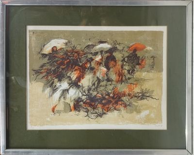 Nicola SIMBARI Lithographie moderne signée en bas à droite e…