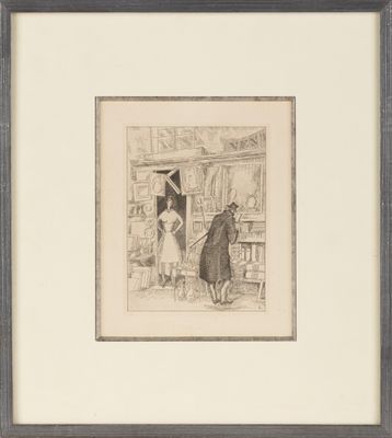 une image représentant un dessin d'un homme et d'une femme dans une cuisine