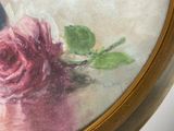a picture of a painting of a rose in a vase
