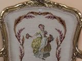 a chair that has a picture of a woman on it