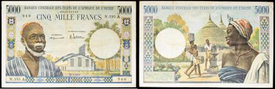 deux billets de banque différents sur lesquels figurent respectivement l'image d'un homme et celle d'une femme
