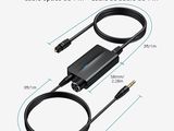 a close up of a cable connected to an external device
