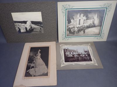 Walter BARNETT, portrait de femme, on joint 1 photo de jardi…