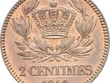 a close up of a coin with a crown on it