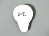 a small white light bulb with the word got written on it