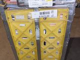 a pallet with a box on top of it in a warehouse