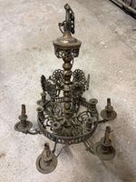 Lustre en bronze de style à six bras de lumière ajourés (photo 2)