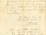 une vieille lettre manuscrite d'un homme qui écrit un poème