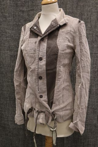 MARITHÉ + FRANCOIS GIRBAUD – Veste marron en coton et polyester. ...
