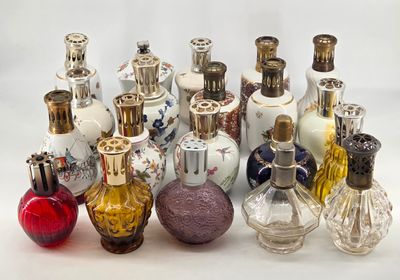 a lot of bottles that are sitting together on a table